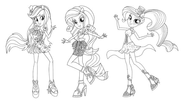 Stylish Equestrian Fashionistas Coloring Page