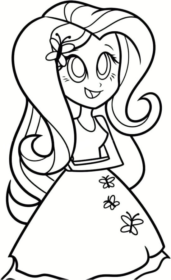 The Most Kindhearted Girl With a Bow in Her Hair Coloring Page