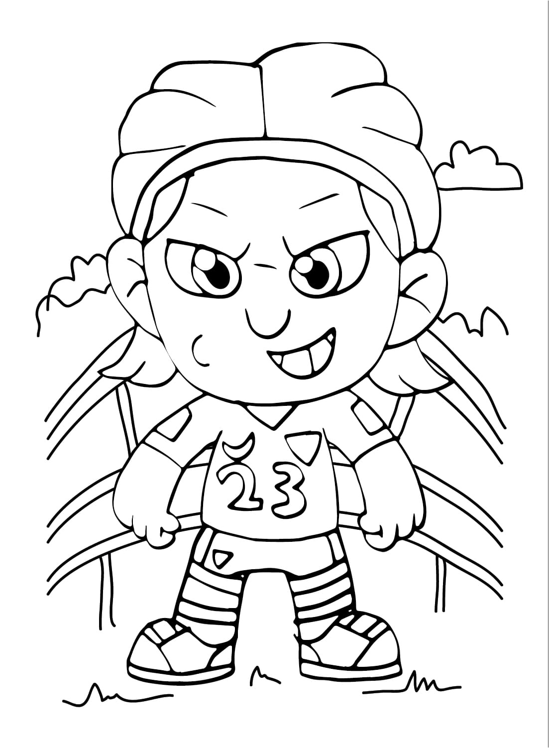 Adorable Erling Haaland Coloring Page