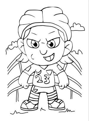Adorable Erling Haaland Coloring Page