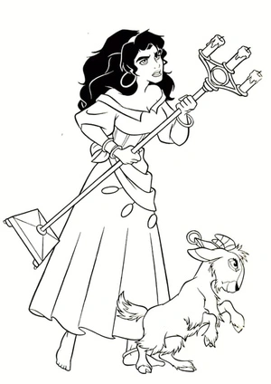 Furious Esmeralda Coloring Page