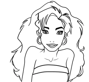 Write "Esmeralda" in print font. Coloring Page