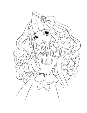 Blondie Lockes from Ever After High Coloring Page