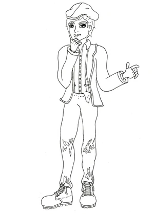Boy from Ever After High Coloring Page