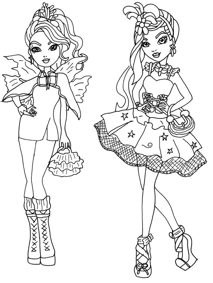 Characters from Ever After High - Coloring Page Coloring Page