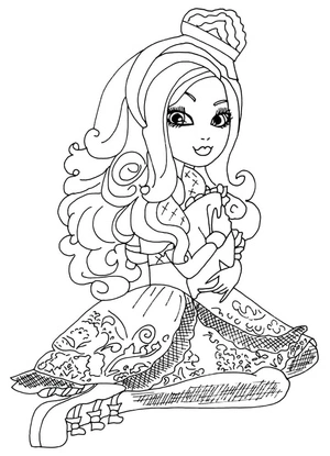 Ever After High Doll - Girl Coloring Page