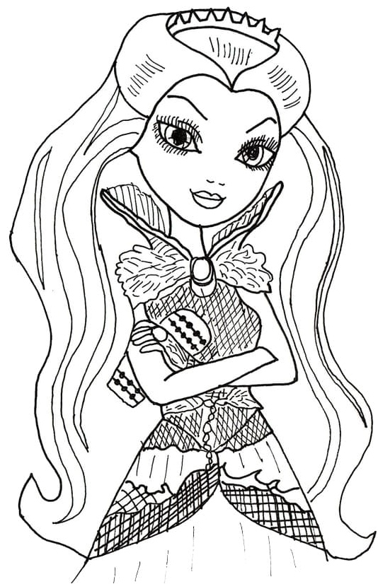 Girl from Ever After High Coloring Page