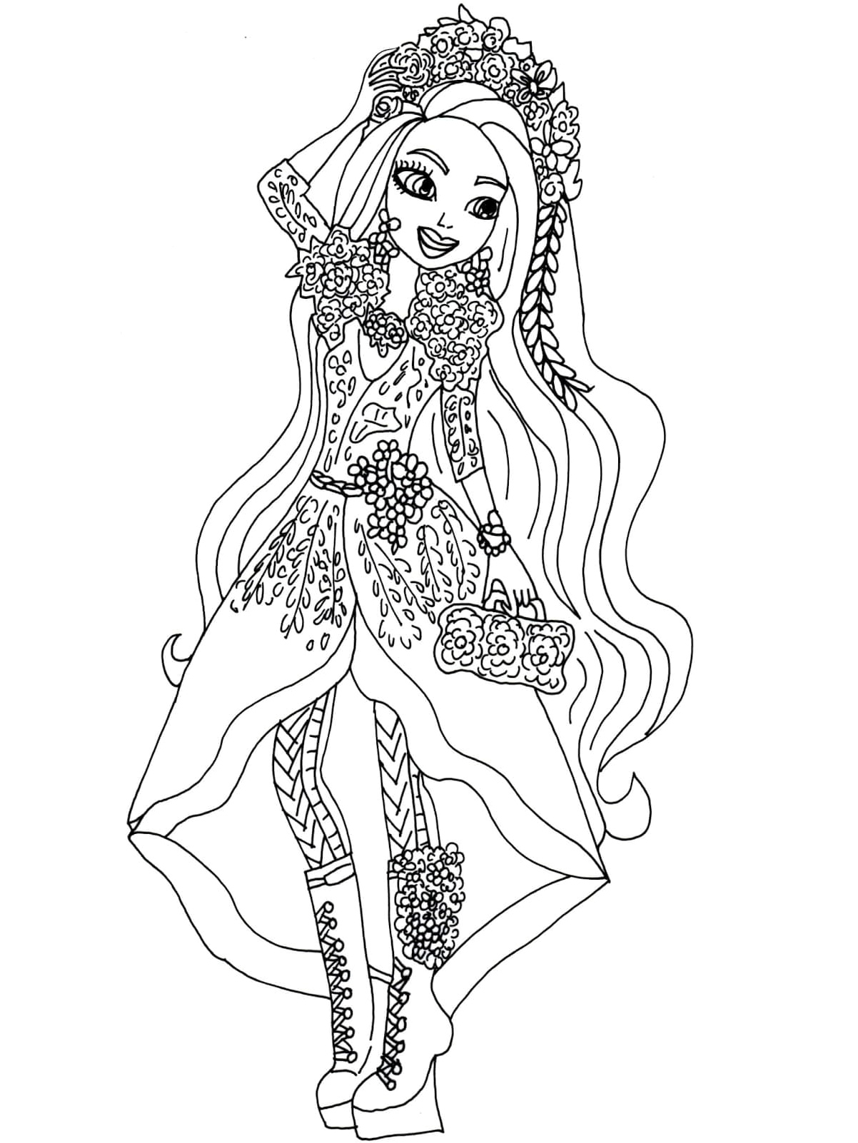 Holly O’Hair from Ever After High Coloring Page