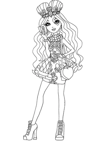 Lizzie Hearts from the world of Ever After High Coloring Page