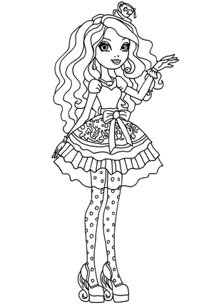 Madeline Hatter, the character from Ever After High Coloring Page