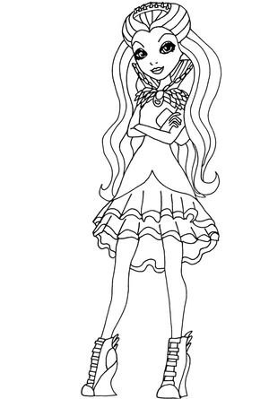 Raven Queen featured in the Ever After High series. Coloring Page