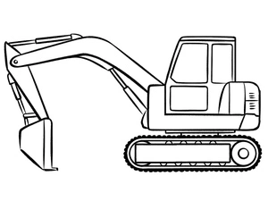 Excavator Number 10 Coloring Page