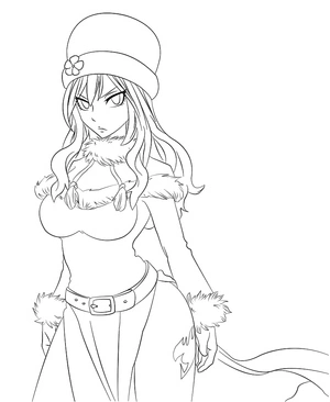 Juvia Lockser from the anime Fairy Tail Coloring Page