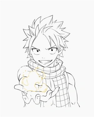 Mighty Natsu Coloring Page