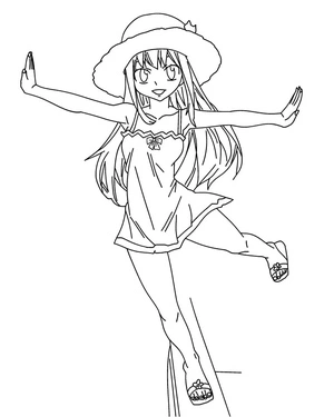 Wendy Marvell coloring page from Fairy Tail Coloring Page