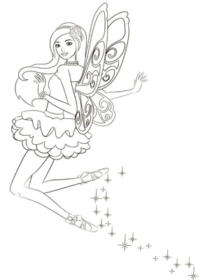 Fairy Barbie Coloring Page
