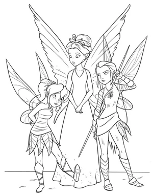 The Three Fairies from Disney Coloring Page