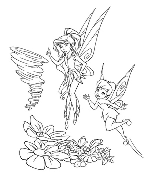 Tinkerbell and Fairy with a Tornado