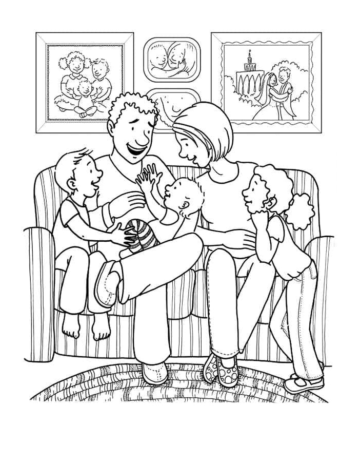 Family Fun Coloring Page