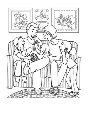 Family Fun Coloring Page