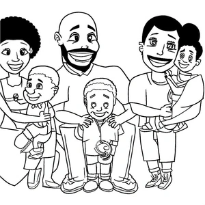 Printable Family Coloring Page Coloring Page