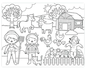 Farmyard Fun Coloring Page