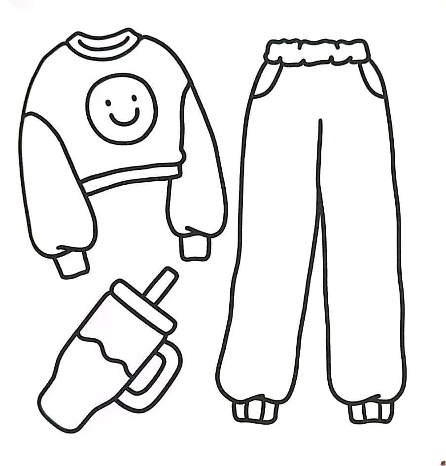 Casual Chic Trends Coloring Page