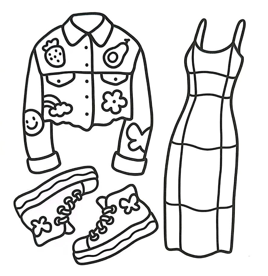 Stylish Vibes Coloring Page Coloring Page