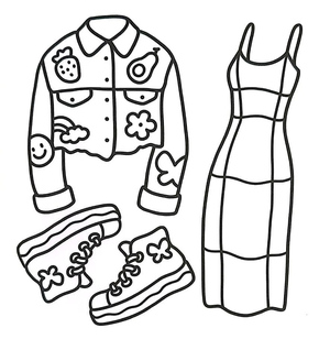 Stylish Vibes Coloring Page