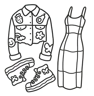Stylish Vibes Coloring Page Coloring Page