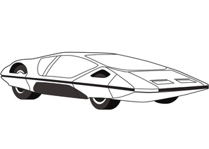1970 Ferrari Pininfarina 512 S Modulo Coloring Page Coloring Page