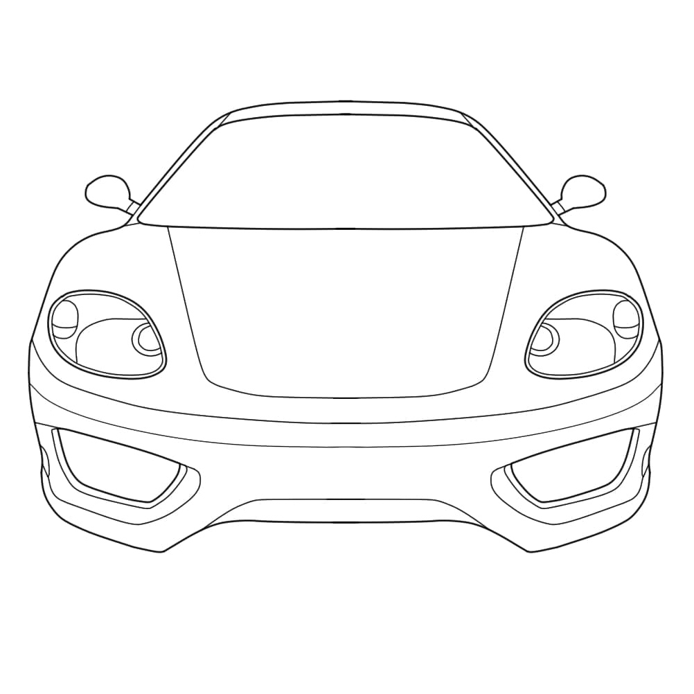 Ferrari 360 Modena Coloring Page Coloring Page
