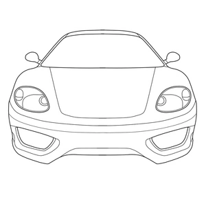 Ferrari 360 Modena Coloring Page Coloring Page