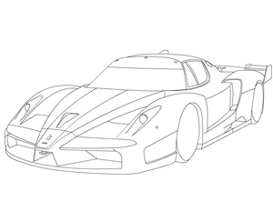 Ferrari FXX Coloring Page