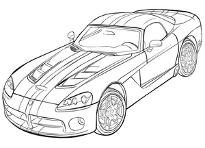 Ferrari in the Wild Coloring Page