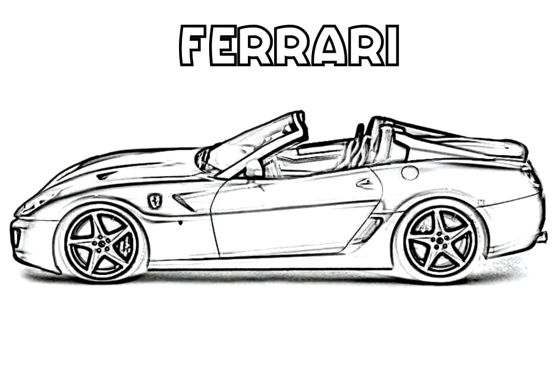 Ferrari Racing Excellence Coloring Page