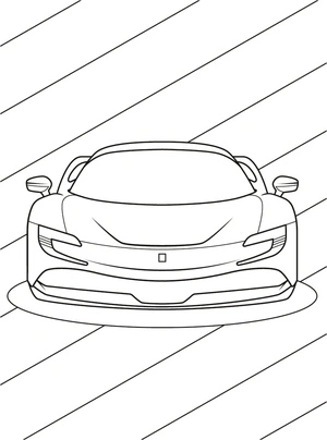 Print a Ferrari image and avoid labeling it as a Coloring Page. Coloring Page