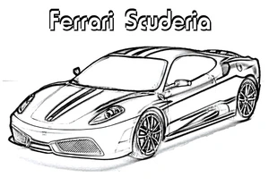 Scuderia Ferrari Coloring Page