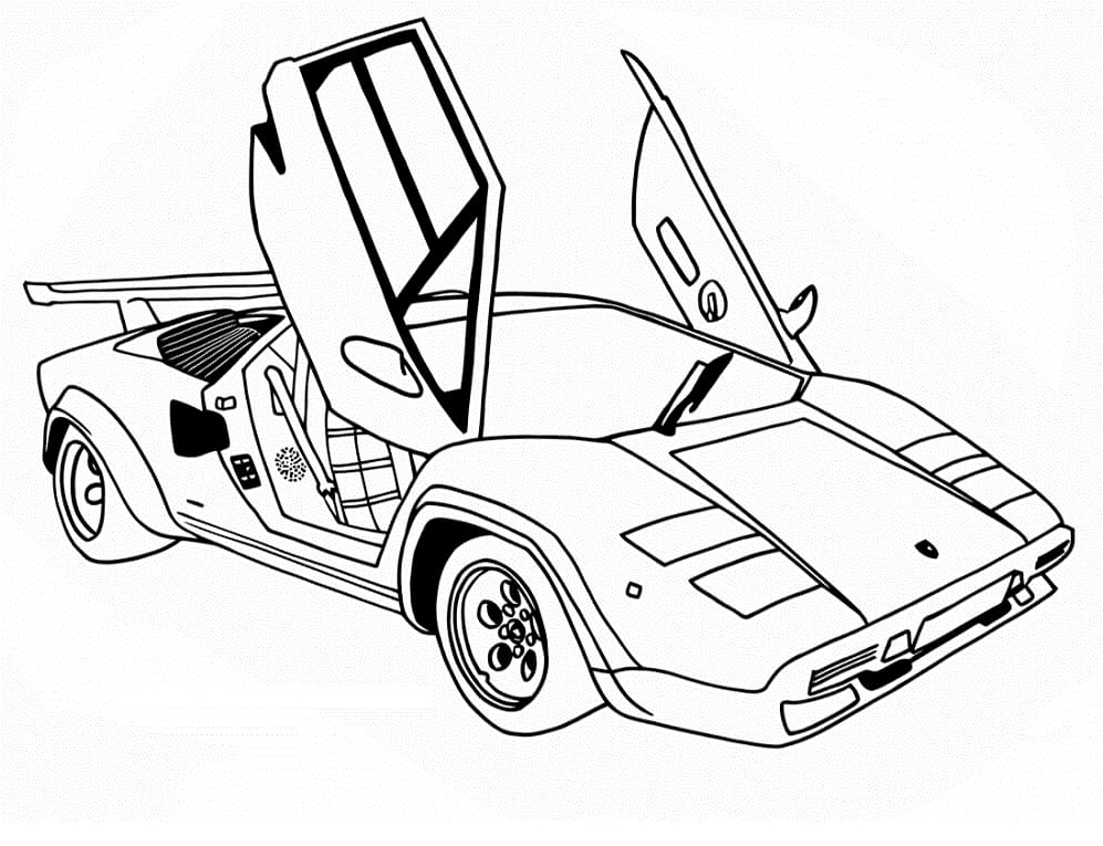 Sport Car by Ferrari Coloring Page