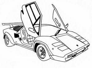 Sport Car by Ferrari Coloring Page