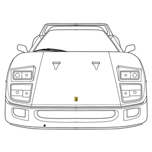 Stylish Ferrari F40 Coloring Page