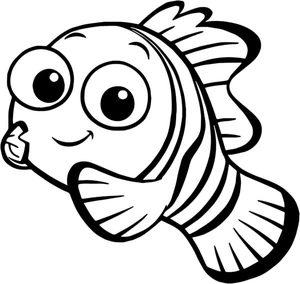Happy Nemo Coloring Page