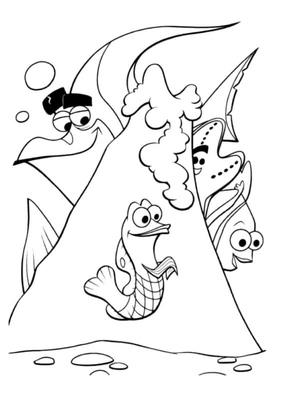 Nemo and Friends Coloring Page