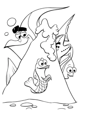 Nemo and Friends Coloring Page Coloring Page