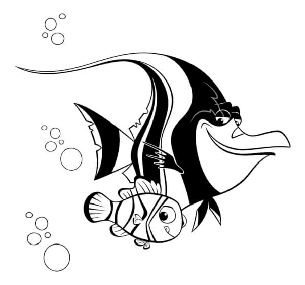 Protected By Gill the Tough Fish Coloring Page