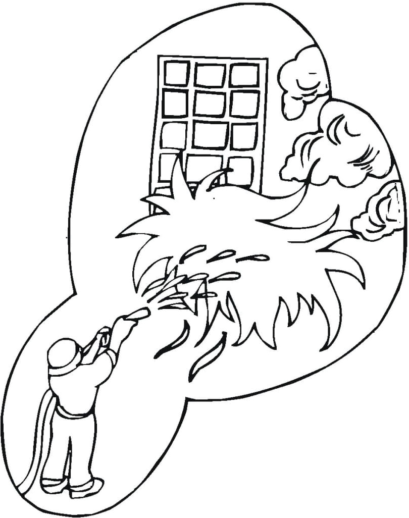 Printable Coloring Page for Firefighters Coloring Page