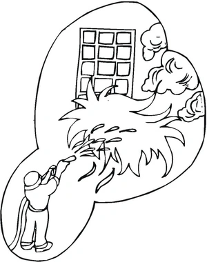 Printable Coloring Page for Firefighters Coloring Page