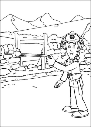 Free Fireman Sam Coloring Page