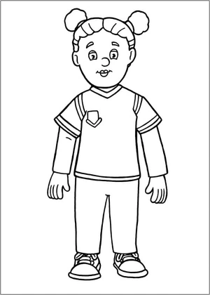 Mandy Flood from the show Fireman Sam. Coloring Page