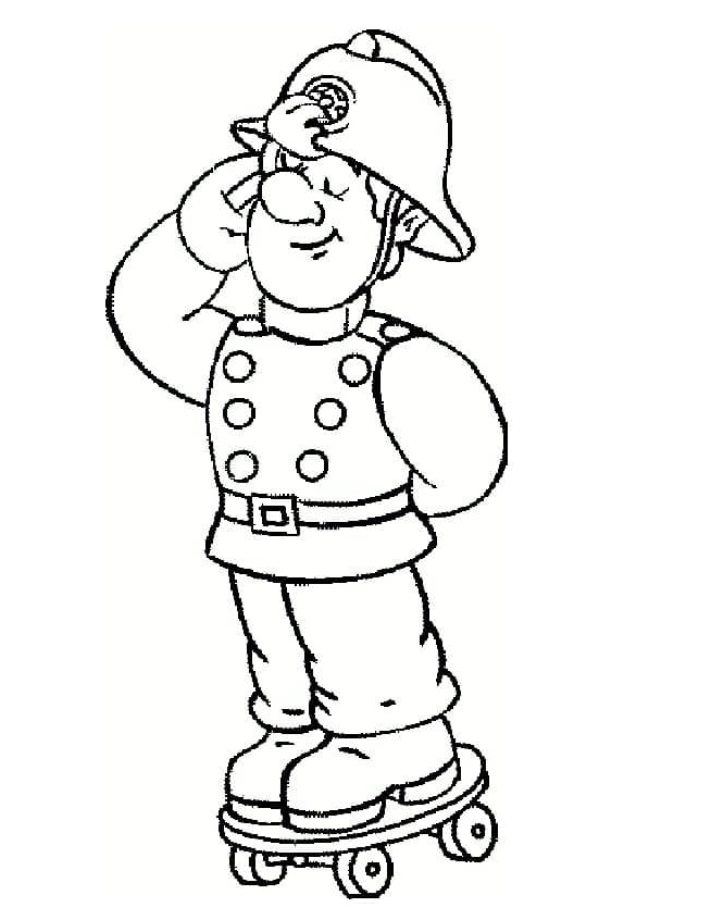 Printable Firefighter Sam Coloring Sheet Coloring Page